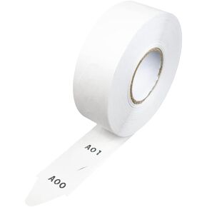 1 roll of 2-Digit Take-A-Number Tickets - 2000 / roll (White)