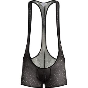 Swbreety Men's Mesh Wrestling Singlet Bodysuit Athletic Supporters Wrestling Leotard