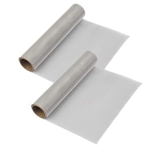 TIMESETL 2 Pack 304 Stainless Steel Woven Wire 120 Mesh, 12"x40"(30cmx100cm) Fine Screen Mesh for Filter Screen Net, Filtration Cloth