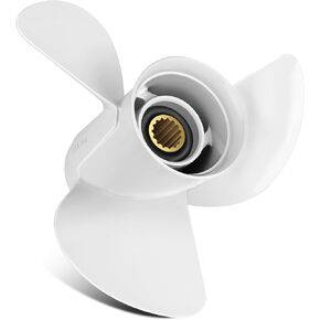 CEAC 13x19-K Outboard Propeller OEM-Grade Aluminum Boat Outboard Propeller for Yamaha Engines 60HP 70HP 75HP 80HP 85HP 90HP 115HP 130HP 15 Spline Tooth,RH,Hub Kits Included