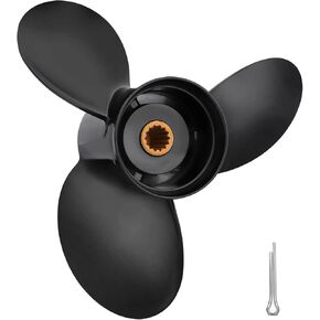 VQPROPs OEM الألومنيوم قارب Propeller10 1/4x15 صالح BRP Johnson Evinrude OMC Stern Drive 15-35 HP 14 Spline الأسنان الدعامة أجزاء رقم 763486، RH in Kuwait