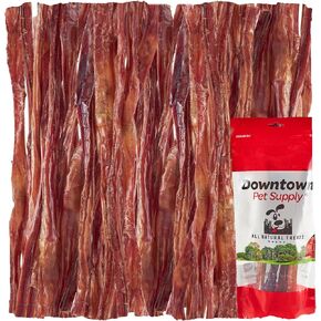 Downtown Pet Supply USA Sourced Thin Junior Bully Sticks (6" - 1 LB) - Bully Sticks for Small Dogs and Puppies- Single Ingredient Long Lasting Dog Dental Treats - Alternative to Chew Bones