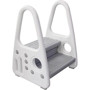Toddler Step Stool for Bathroom Toilet Potty Training Children Step Ladder Step Stool for Kids with Safety Handles (Three Floor)