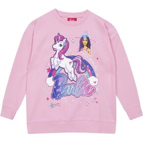 Barbie Sweatshirt | Unicorn Sweatshirt for Girls | Girls Sweatshirt | Sizes 3T to 10