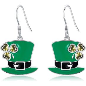 Bunny/Green Hat/Chicken Earrings Sterling Silver Easter Earrings Bunny Dangle Drop Earrings Jewelry Gifts for Women Girls