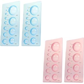 ARTIBETTER 4 Pcs Paper Quilling Mold Plastic Quilling Tools 3D Half Balls Mould for DIY Craft Project