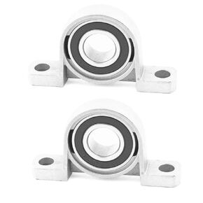 XMHF 20mm Bore Pillow Block Mounted Bearing Cast Aluminum Alloy Self-aligning Flange UP004 Pillow Insert Bearing 2pcs