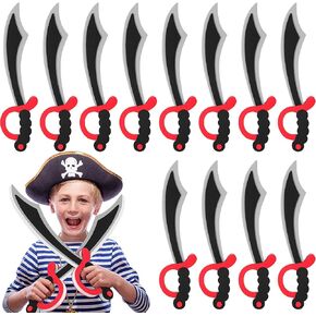 Shappy 12 Pcs 16.5 Inch Foam Swords Fake Sword Toys Cosplay Sword Bulk Sword Prop Cosplay Weapon Prop for Dress Up Accessories Parties Role Play (Flame Sword)