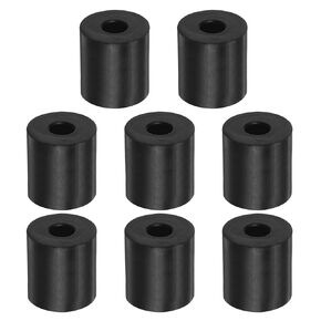 HARFINGTON 8pcs Rubber Spacer 1 Inch OD 0.4 Inch ID 0.6 Inch Thick Neoprene Round Anti Vibration Isolation Pads Isolator Rubber Washers Bushings for Home Cars Boat Accessories, Black