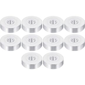 PATIKIL M4 Aluminum Spacer, 10 Pack 4.2mm ID x 10mm OD x 10mm L Metal Spacer Aluminum Round Plain Finish Spacer Screw Standoff for 3/16" or M4 Screw Bolts
