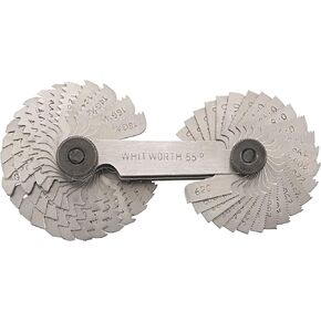 Stahlwille 77270003 12665 Screw Pitch Gauge, Metric and Whitworth Threads, 0.25 to 6 mm, 4 to 62 t.p.i., Size 52, Pack of 10, Made in Germany