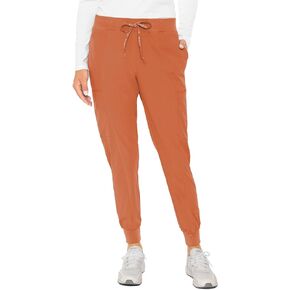 Med Couture Peaches Women's Seamed Jogger Pant, Cinnamon, Medium Petite