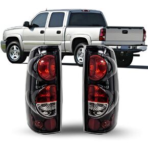 CPW Tail Lights For Chevy Chevrolet Silverado 1999-2007 1500/2500/3500 GMC Sierra 1999 2000 2001 2002 Taillights Assembly Pickup Brake Rear Lamps Black/Smoke