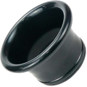 Modengzhe 4-inch Bellmouth Type Aluminum Velocity Stack Adapter, Air Intake Horn Air Inlet Decorative Cover (Black)