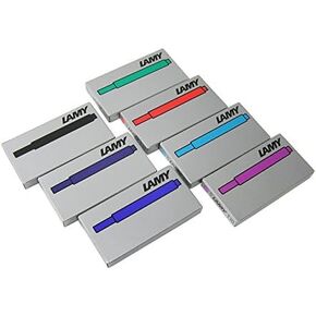 Marketfair Lamy Assorted Fountain Pen Ink Cartridges, 7 Packs, 35 Cartridges AL Star,Safari