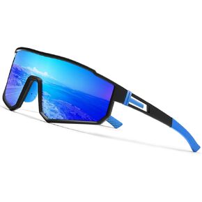 FURISHQI Polarized Sports Sunglasses for Men UV400 Protection Running Mountain Bike Sun Glasses Big Frame Goggles