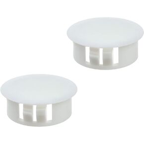 Heyiarbeit 20pcs Hole Plugs 5/8" / 16mm Nylon Plastic Round Snap in Type Locking Hole Tube Furniture Fencing Post Pipe Insert End Caps Black Tone