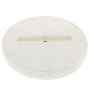 6" Slotted Polypro Flush Plug w/Threaded Brass Insert