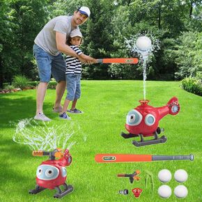 juyght 2-in-1 Water Sprinkler Baseball Snail Toy for Kids Outdoor Play, Attaches to Hose Backyard Spinning Snail Water Spray Toy,with Baseball Ball Game Set Outdoor Water Play Sprinklers (Snail)