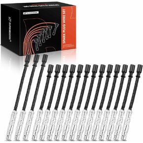 A-Premium Ignition Spark Plug Wires Set of 16 Compatible with Mercedes-Benz CLK430, C43 C55 AMG, E430 E500 E55 AMG, R500, G500 G55 AMG, S430 S500 S55 SLK55 AMG