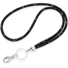 Soleebee Bling Crystal Lanyard, 31.5'' Office Neck Strap Lanyard, Lanyard Keychain with Metal Clasp & Keyring