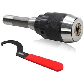 Yunnergo 1/8"-5/8" مثقاب ثقيل بدون مفتاح 1/64"-1/2"، فكي تيتانيوم خاص، مع ساق مدمجة، ساق R8، ساق MT3، ساق MT2 (1/64"-1/2) "، عرقوب R8)