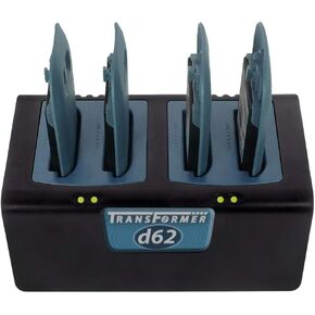 Transformer 4-Bay Battery Charger for Ascom d62 and i62 Batteries. Power Supply Included