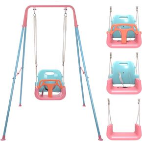 TALECO Gear Toddler Swing, 3-in-1 Swing Sets for Backyard, Baby Swing Outdoor/Indoor, Toddler Swing Set Suitable for Children 6 Months and Older