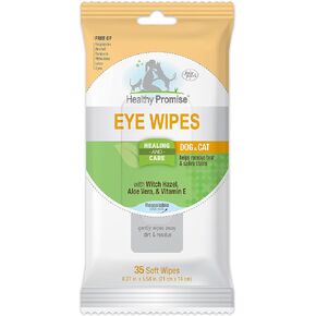 Four Paws Healthy Promise Grooming Pet Eye Cleaning Wipes for Dogs & Cats, 35 Count