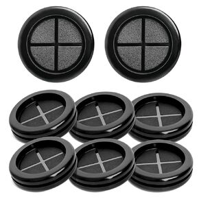 Hole Rubber Grommet 1" Drill Hole 3/4" Inside Diameter Hole Plugs for Wire Protection, Firewall Hole Plug Grommets, Double-Sided Round Wire Grommets, 8PCS (Black)