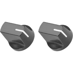Rebower Potentiometer Knob Shaft Insert D Type Switch Knobs, [for Audio Device] - 6.4mm/ Black White/ 2Pcs