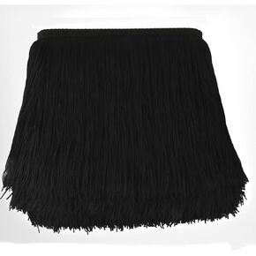 Heartwish268 شرابة من ألياف البوليستر من الدانتيل مقاس 8 بوصات (″) واسعة بطول 10 ياردات لإكسسوارات الملابس وفستان الزفاف اللاتيني وديكور غطاء المصباح DIY باللون الأبيض in Kuwait