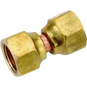 ANDERSON METALS CORP 754070-04 Series BRS FL Swiv Nut, 1/4", Brass