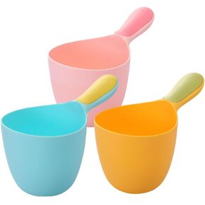 3pcs baby water scoop shampoo ladle bathing water ladles bath dipper water scoop ladle shampoo rinse cup hair bath rinse cup bath spoon take a bath shampoo spoon plastic child