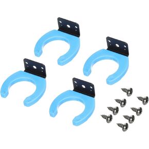 PATIKIL Microphone Holders Wall Mounted Mic Holder Microphone Hook Stands Brackets for Home Office Blue 4 Pack