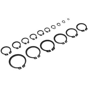 150pcs Black C Clips Snap, circlip lock ring circ clips 30mm Ring Shop Assortment, 3mm - 32mm Internal & External Lock Snap Retaining Ring Circlip for Industrial Fasteners, 18 Sizes with Box