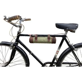Hide & Drink Repurposed Denim Bike Pack Tube Handmade