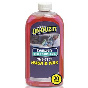 UN-DUZ-IT One-Step Boat Wash and Wax with Ceramic Protection, Phosphate Free, True Marine, Concentrated Boat Cleaner, 20 fl oz Bottle