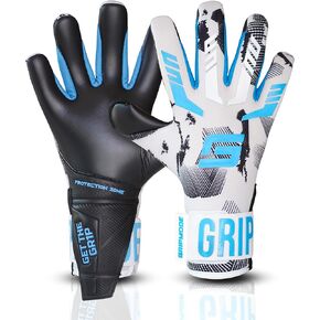 GRIPMODE Bandit Hybrid Goalkeeper Gloves Adult and Child with Griptec® Latex Lining I Suitable in All Weather I Football Goal Protection for Children, Teenagers & Adults