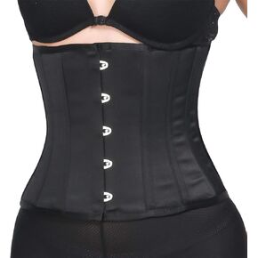 RZY Women's Petite 12 Steel Boned Heavy Duty Waist Trainer Underbust Corset Short Torso Mesh Body Shaper (Fabric style)