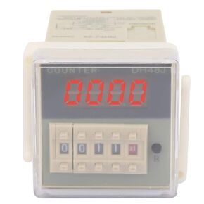 LCD Digital Counter, 0-999900 Electronic 8 Pins Counter Relay with Reset and Sensor Sensing Count LCD Digital Electronic Counter for Remote Control Automatic Control System(12VAC/DC)