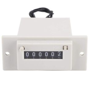 Electromagnetic Counter, 6 Digit DV36V/12V LCD CSK6-YKW Panel Digital Counter 0~999999 Count Range for Chemical Textile Machinery &, Pulse Counter(DC12V)