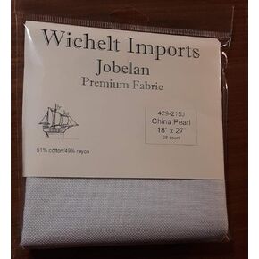 Wichelt Imports Premium Jobelan Cross Stitch Fabric 18" x 27" China Pearl