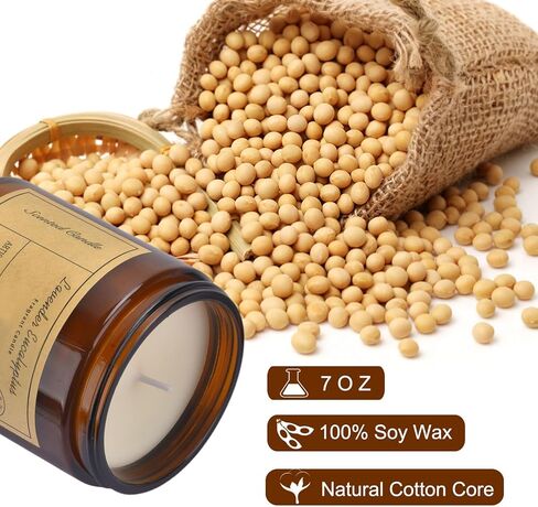 شموع العلاج العطري CIS، شموع الأوكالبتوس الخزامى 7 أونصة، شموع معطرة، شمعة شمع الصويا، تخفيف التوتر والاسترخاء كهدية عيد الأم in Kuwait