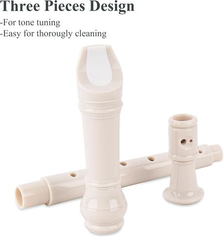 أداة تسجيل QIELIZI للأطفال المبتدئين والبالغين، فلوت موسيقى مسجل سوبرانو ذو 8 فتحات مع قضيب تنظيف وحقيبة للترفيه المنزلي لطلاب المدرسة (2-وردي) in Kuwait