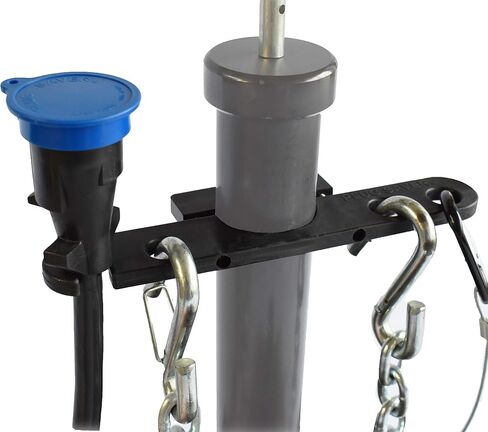 GR Innovations Tongue Jack Trailer Towing Organizer Kit | Nylon Chain Saver with PlugSaver and Tether | Essential RV Accessory | Easy Chain & Harness Storage | Made in USA in Saudi Arabia
