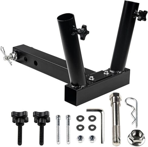 Hitch Flag Pole Holder Trailer Hitch US Flag Mount Universal for Truck Jeep SUV RV Pickup Camper Trailer Fits Standard 2-Inch Hitch Receivers, Durable and Rust Resistant. in Saudi Arabia