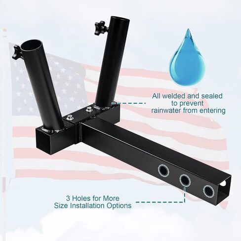 Hitch Flag Pole Holder Trailer Hitch US Flag Mount Universal for Truck Jeep SUV RV Pickup Camper Trailer Fits Standard 2-Inch Hitch Receivers, Durable and Rust Resistant. in Saudi Arabia