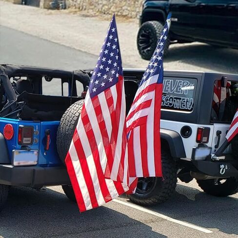 Hitch Flag Pole Holder Trailer Hitch US Flag Mount Universal for Truck Jeep SUV RV Pickup Camper Trailer Fits Standard 2-Inch Hitch Receivers, Durable and Rust Resistant. in Saudi Arabia