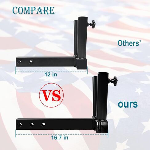 Hitch Flag Pole Holder Trailer Hitch US Flag Mount Universal for Truck Jeep SUV RV Pickup Camper Trailer Fits Standard 2-Inch Hitch Receivers, Durable and Rust Resistant. in Saudi Arabia